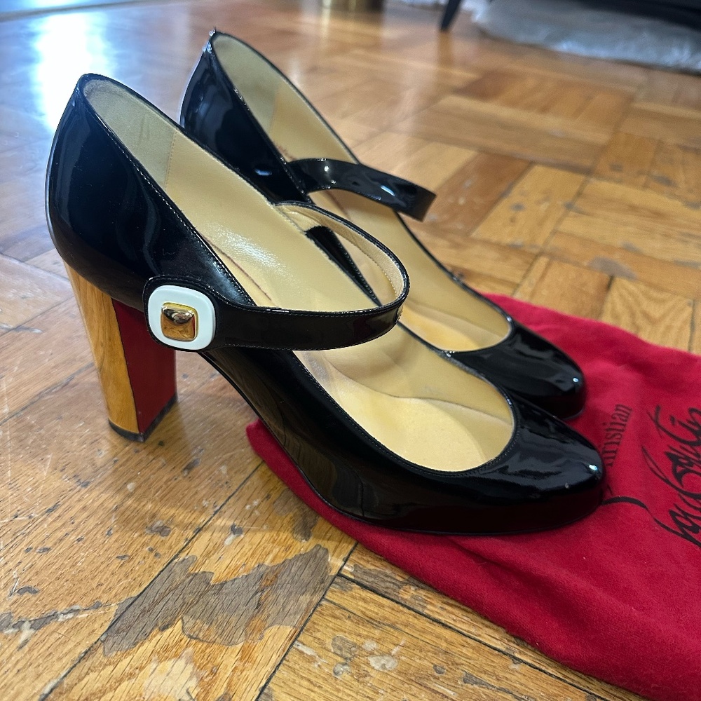 SOLD! Christian Louboutin Bibaba 85 Mary Jane Pumps - Picture 2 of 11